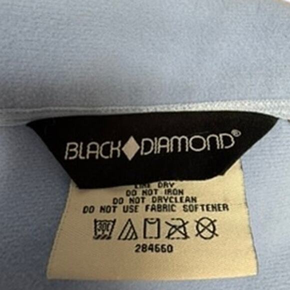 "BLACK DIAMOND" Baby Blue Full Zip Fleece Jacket SZ L Women's Water Resistant - Picture 7 of 12